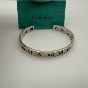 Tiffany & Co. Atlas Collection Silver Open Cuff Bracelet